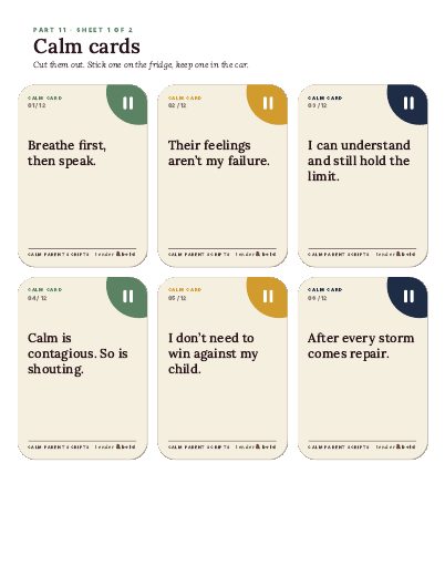 Inside page preview of Calm Parent Scripts
