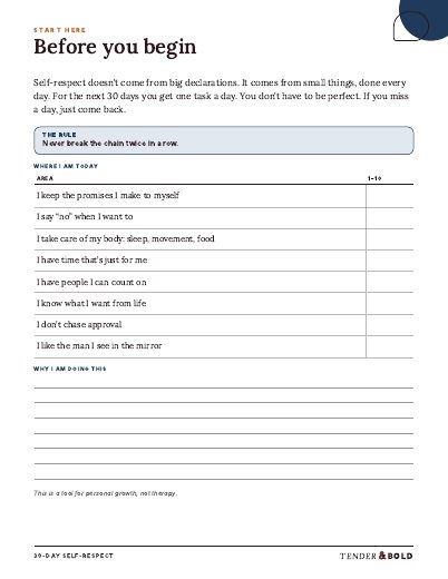 Inside page preview of 30-Day Self-Respect